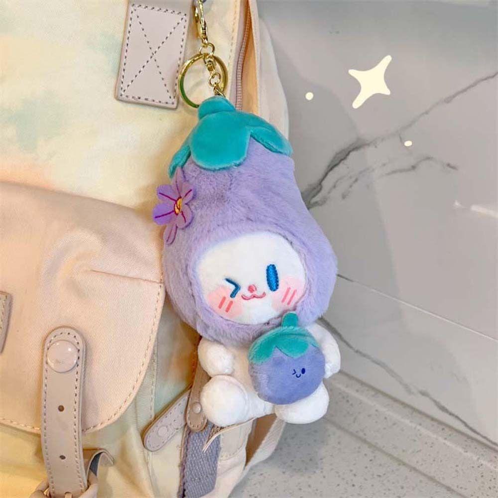 LANFY Móc Khóa Thỏ Nhồi Bông Hoạt Hình Dễ Thương