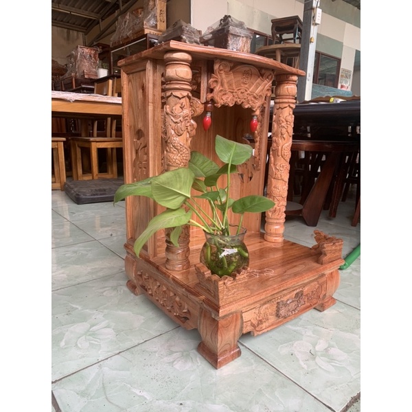 Bàn thờ Ông địa gỗ Xoan đào  Trụ rồng
