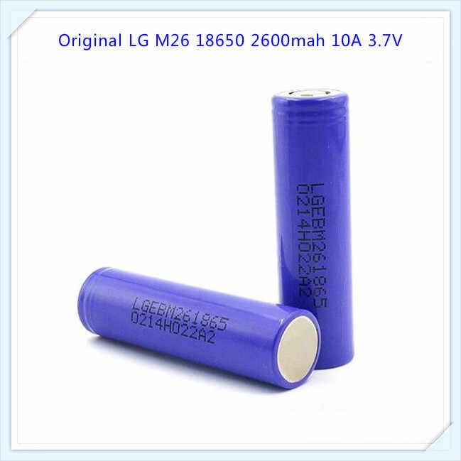Pin sạc Lithium 18650 LG M26 2600mAh xả 10A bảo hành 6 tháng