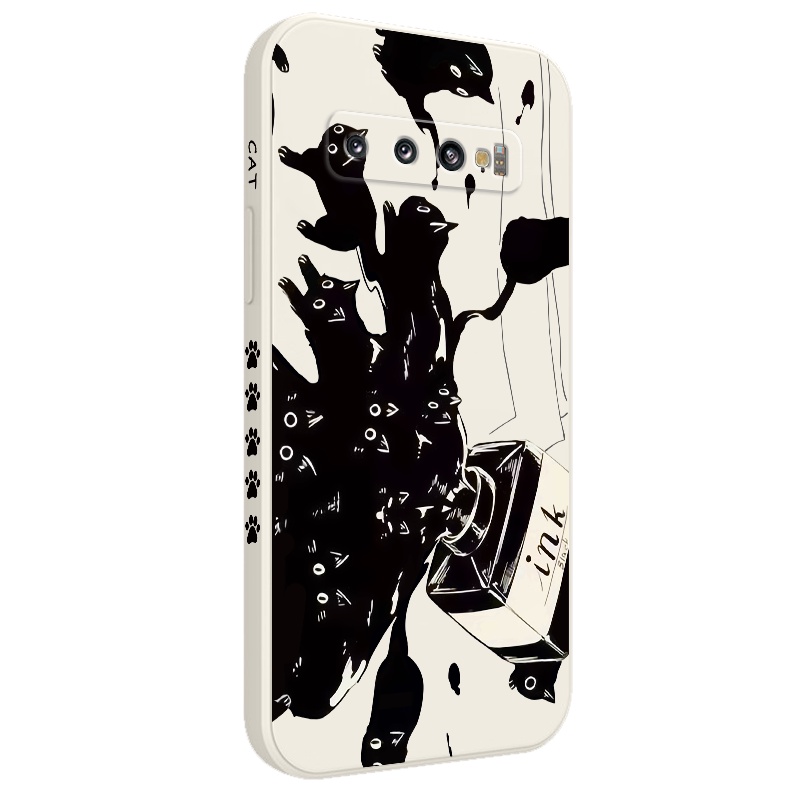 Ốp Điện Thoại Mềm Hình Mèo Cho Samsung Galaxy S10 S10E Plus S9 Plus