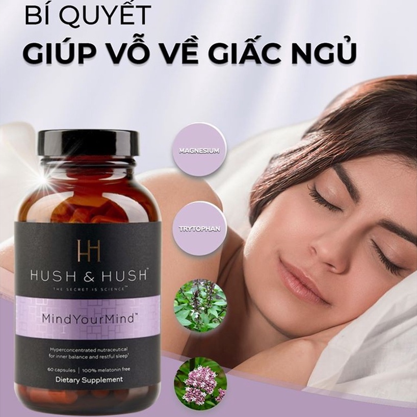 Viên uống cải thiện giấc ngủ Image Skincare Hush & Hush Mind Your Mind 60 viên - AJA'S SKINLAB