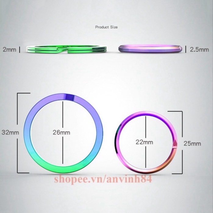 Vòng Treo Chìa Khoá Sprit Beast Thép Không Gỉ, Xâu Chùm Chìa Khóa, Vòng Chùm Khóa Xi Titan ảnh thật Sp