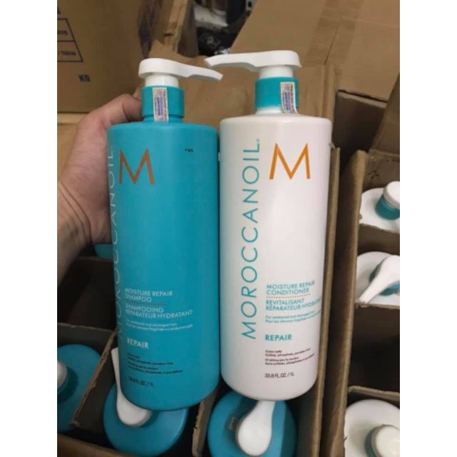 Cặp dầu gội xả Morocanoil repair phục hồi hư tổn 1000ml