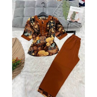 Bộ mặc nhà Trung Niên lụa mango cao cấp