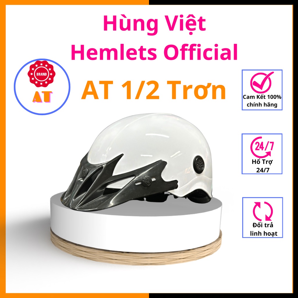 Nón bảo hiểm AT trơn gắn lưỡi GIVI siêu thời trang cao cấp, chính hãng, nhiều màu cho nam nữ dùng cho xe máy.