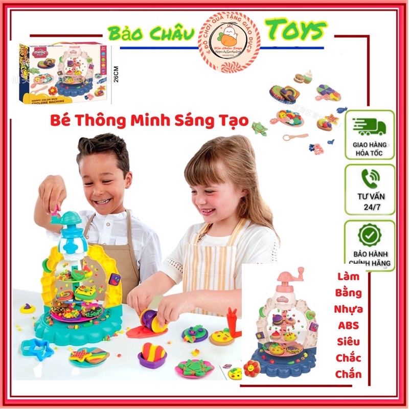 Đồ chơi đất nặn, đất sét có máy làm bánh Kèm Khuôn Cao Cấp quà tặng sinh nhật ,quà noel, quà giáng sinh cho bé
