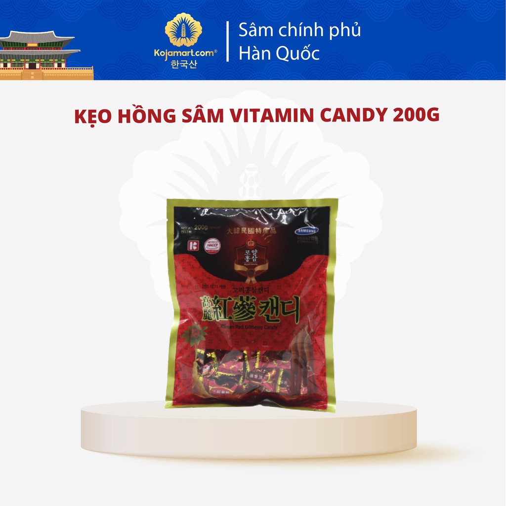 Kẹo Hồng Sâm Hàn Quốc Korean Red Ginseng Vitamin Candy 200g