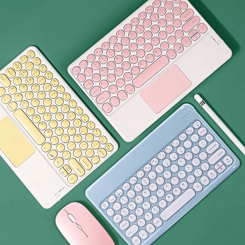 Bàn Phím Bluetooth Không Dây Siêu Mỏng 10 Inch Cho iPad Samsung Huawei Tablet Android IOS Windows