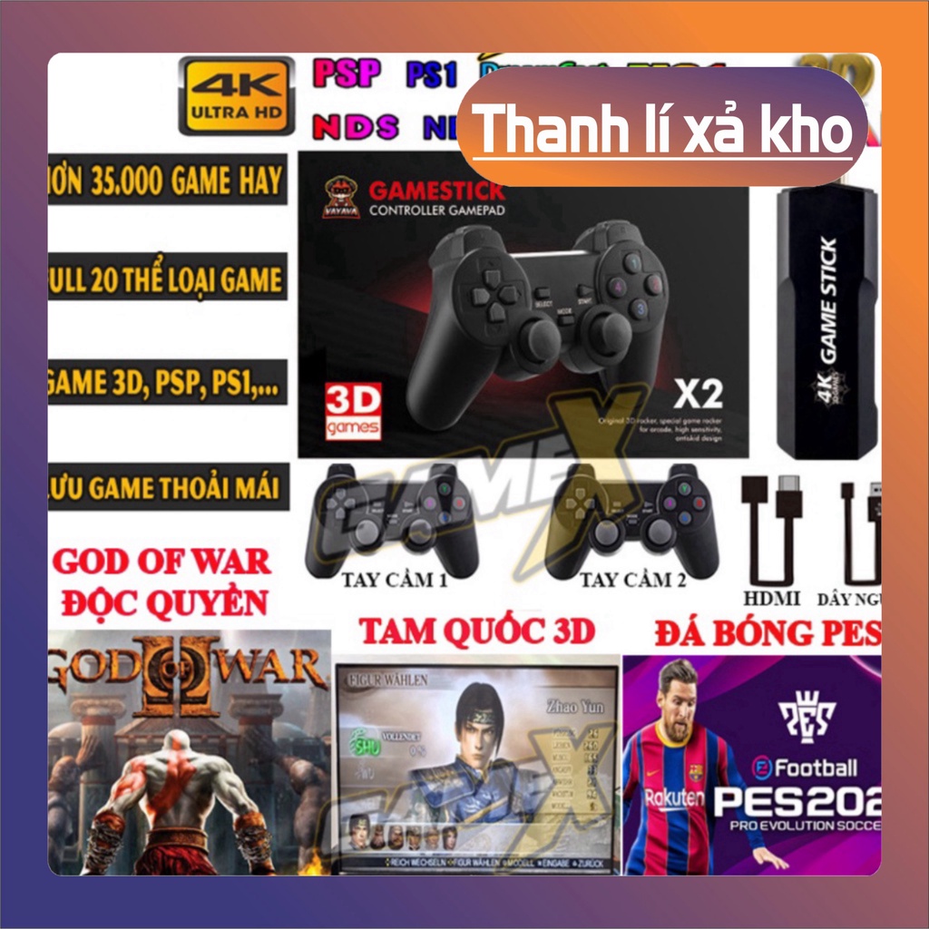 Game Stick 4k Đỏ X2Pro Mới, 41.000+ game psp, ps1, 3d,... máy chơi game cầm tay 4 nút giá rẻ
