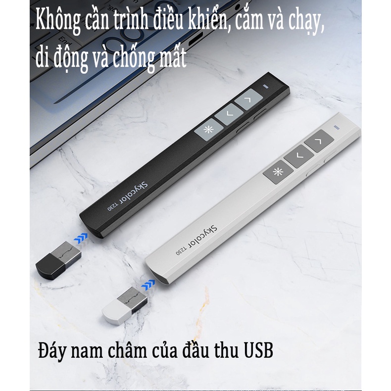Bút Trình Chiếu Powerpoint Không Dây，bút chiếu laze，Slide Có Thể Điều khiển 2 Màn Hình，L1P Bút Thuyết Trình Lazer