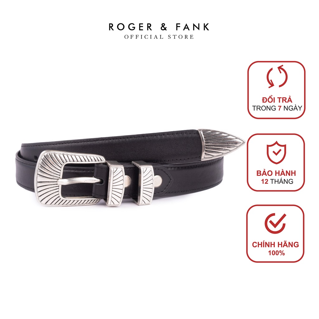 Thắt lưng nam da thật cao cấp bản 2.8cm ROGER