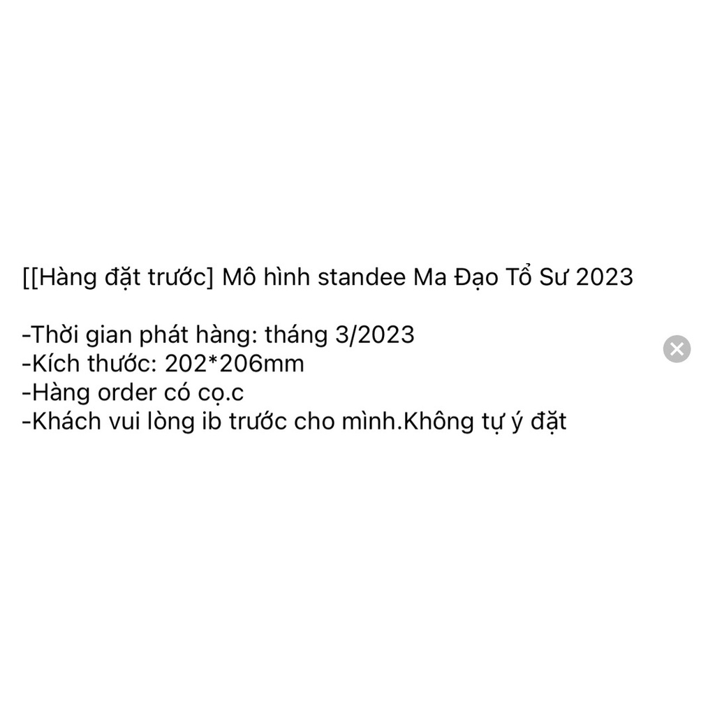 Mô hình standee Ma Đạo Tổ Sư 2023