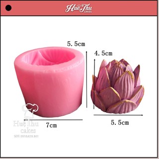 Khuôn silicon Đài Sen 6cm đổ tạo hình cho bánh rau câu 3D, 4D