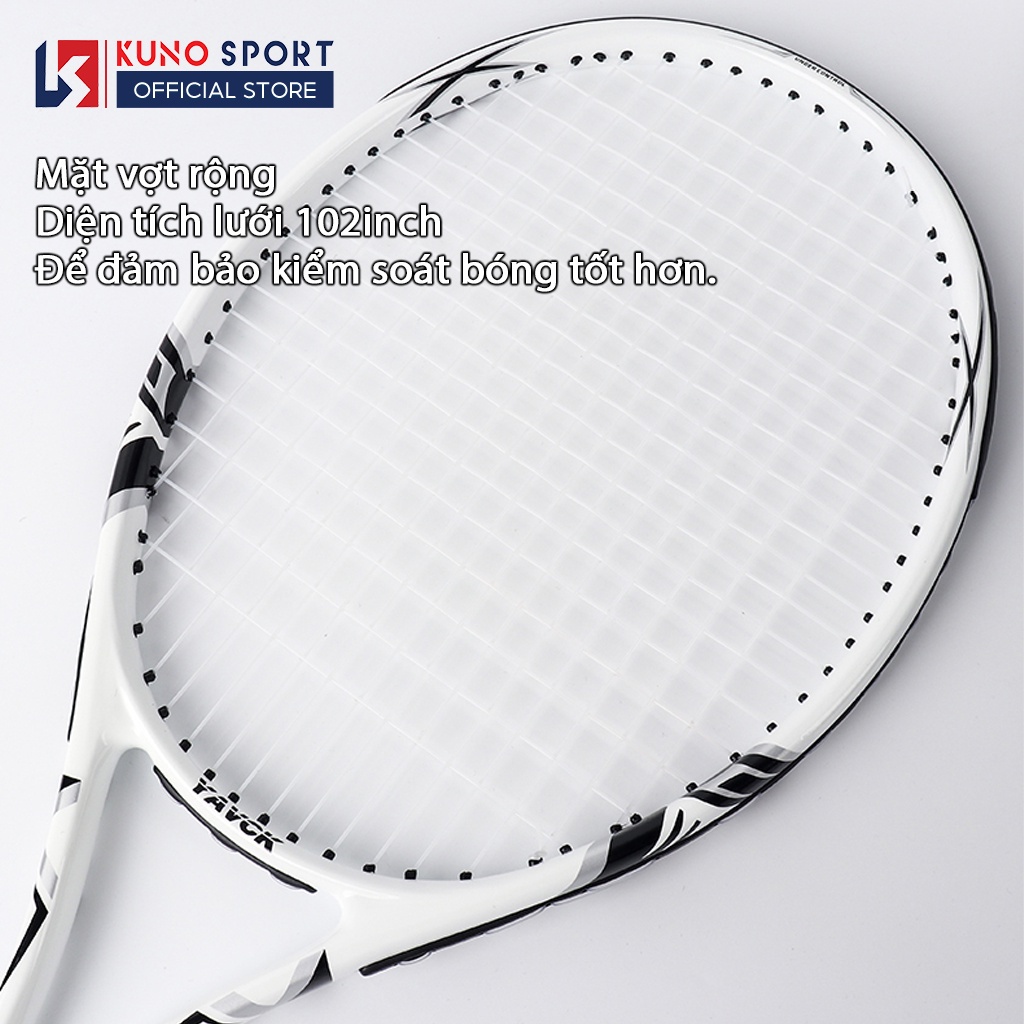 Vợt Tennis CROSSWAY YAVCK 5600 Sợi Carbon Cho Người Mới Chơi Tặng Kèm Bóng Và Đế Luyện Tập