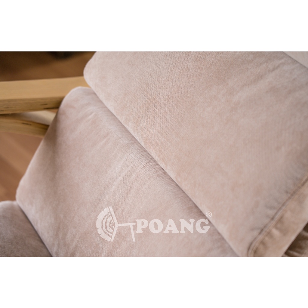 Ghế thư giãn | POANG | plywood óc chó/bạch dương | vải cotton | beige | R67xS139xC86 cm