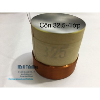 coil (côn) loa bass 32,5 4 lớp nhôm-coil (côn) loa-Linh kiện thay thế sửa chữa loa