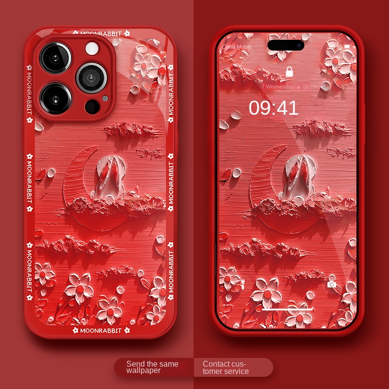 Ốp Điện Thoại Kính Cường Lực Hình Thỏ Cho IPHONE 12 12 PRO 12 PRO MAX IPHONE 13 13 PRO 13 PRO MAX 14 14PLUS 14PRO 14PROMAX