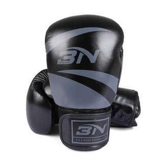 Găng tay boxing bn - đen xám