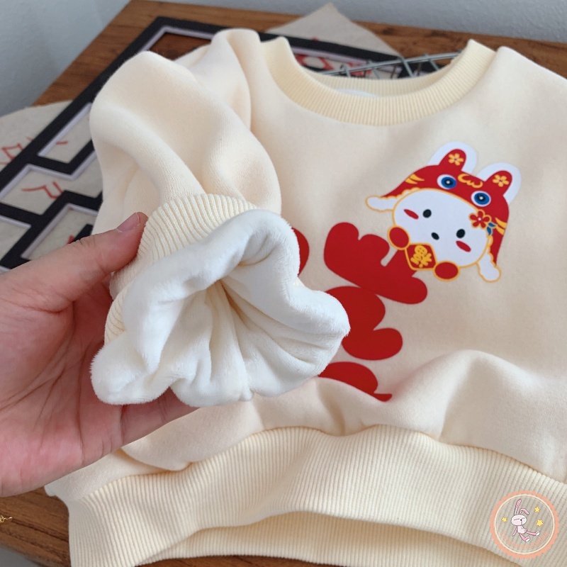 Áo Hoodie Cổ Tròn In Họa Tiết Hoạt Hình Cá Tính Cho Bé Trai Gái