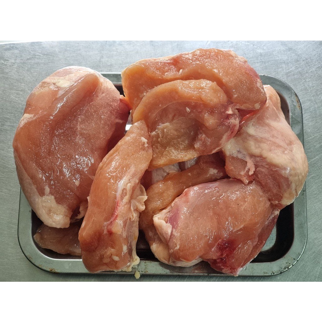 Phile Ức gà chính phẩm có da (1kg) - Thức ăn cho thú cưng chó mèo
