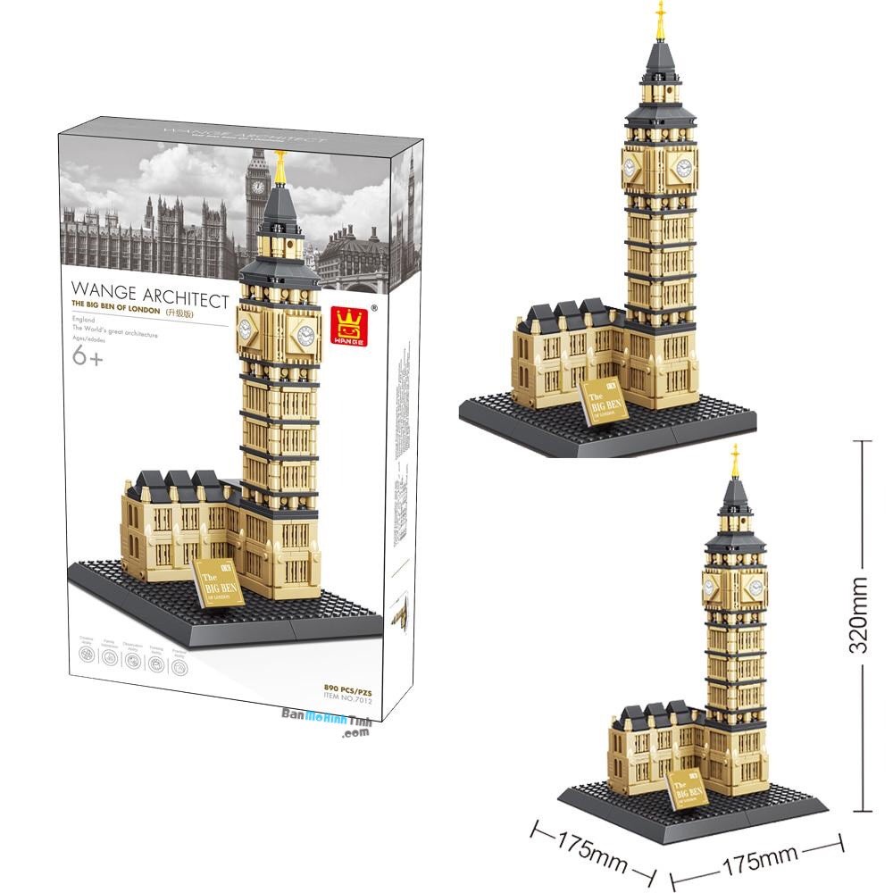 (Hàng cao cấp) Bộ đồ chơi lắp ráp mô hình kiến trúc-Tháp Elizabeth: 910PCS