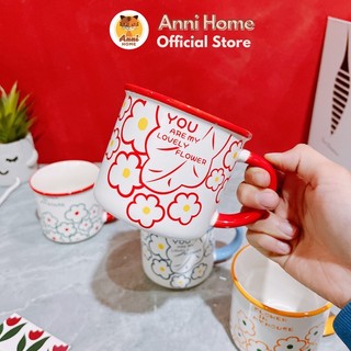 Ly cốc sứ dễ thương Anni Home [Hình thật-có clip tự quay]