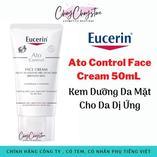 [TEM CTY] Kem Dưỡng Eucerin Ato Control Face Cream 50mL - Kem Dưỡng Da Mặt cho da dị ứng