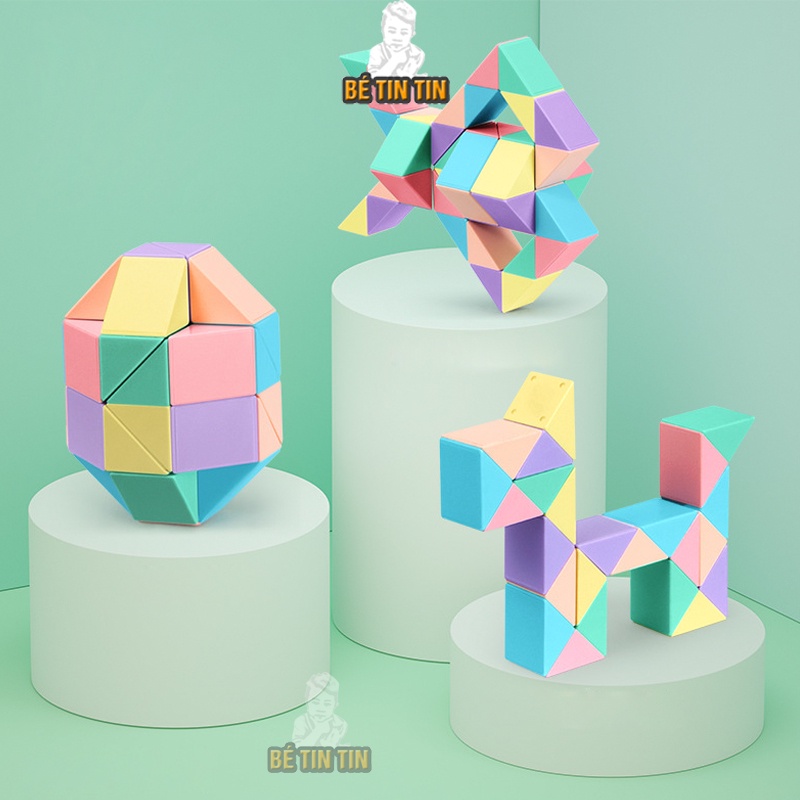 Rubik Rắn Magic Snake, 1 Que Thước Ma Thuật Sáng Tạo Đồ Chơi Phát Triển Trí Não