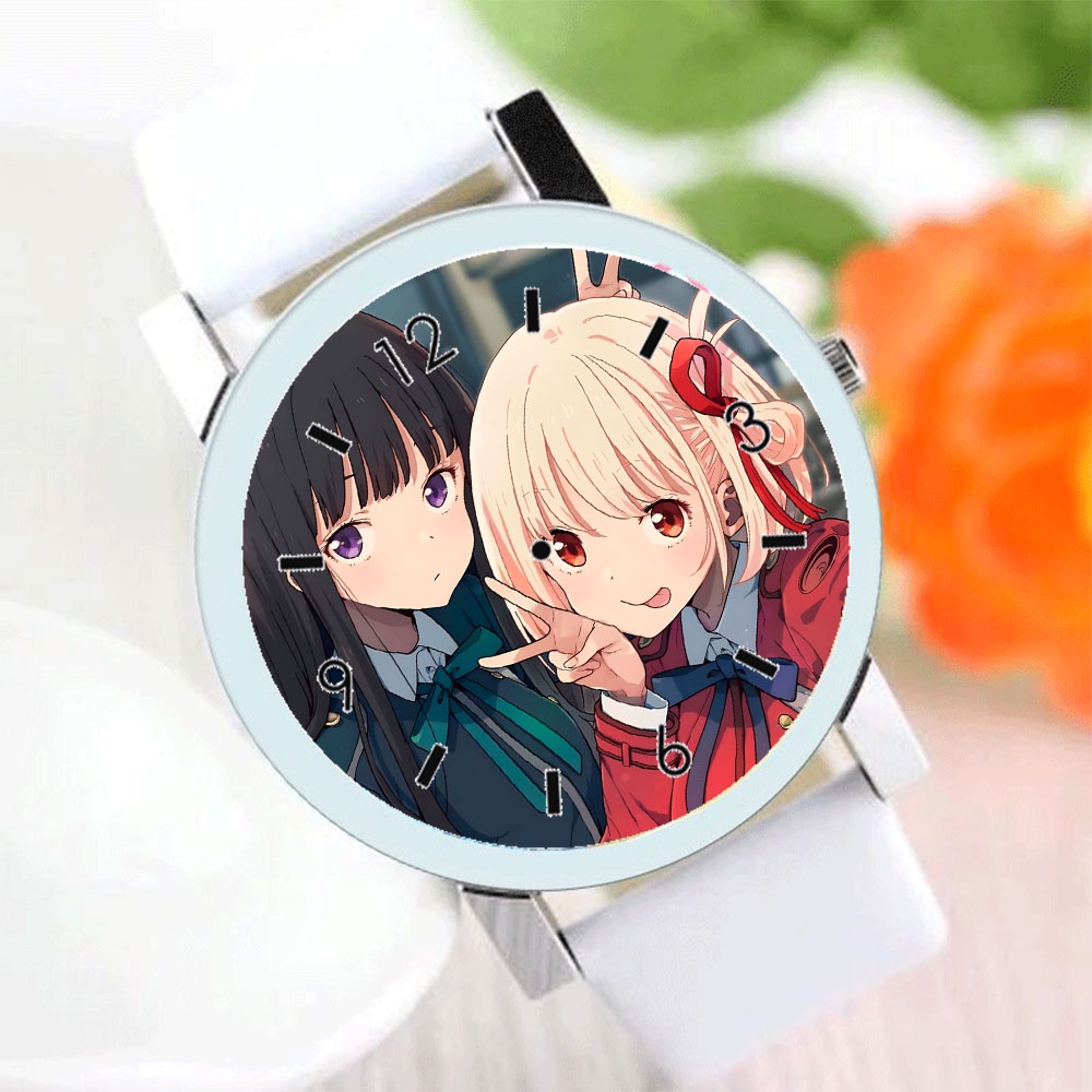 Đồng hồ đeo tay nam nữ in hình LYCORIS RECOIL Quán cà phê bất ổn anime chibi tiện lợi