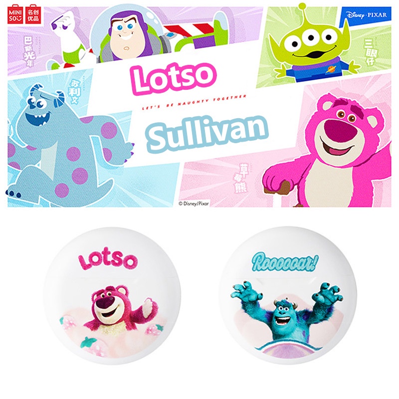 Tai Nghe Không Dây Bluetooth 5.3 TWS Hình Gấu Dâu Tây Disney Đáng Yêu Chất Lượng Âm Thanh HiFi