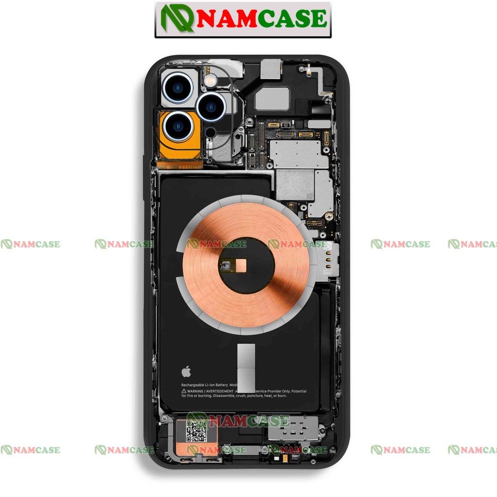 Ốp lưng điện thoại iPhone Lộ mạch cạnh viền vuông silicon dẻo bảo vệ cam ip 6/6s/7/8/X/XS/XR/11/12/13/14 Pro Plus Max