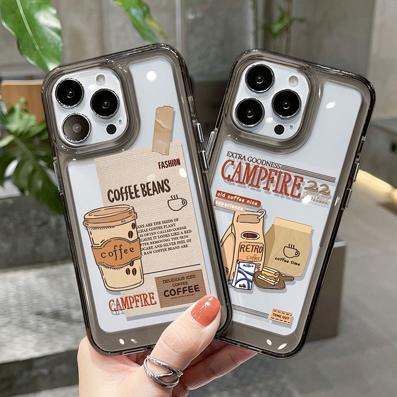 Ốp Điện Thoại DecoPhone Acrylic acrylic Trong Suốt Hình Hạt Cà Phê Cho iphone 6s 7 8 plus x xs xr 11 12 13 14 15 pro max plus