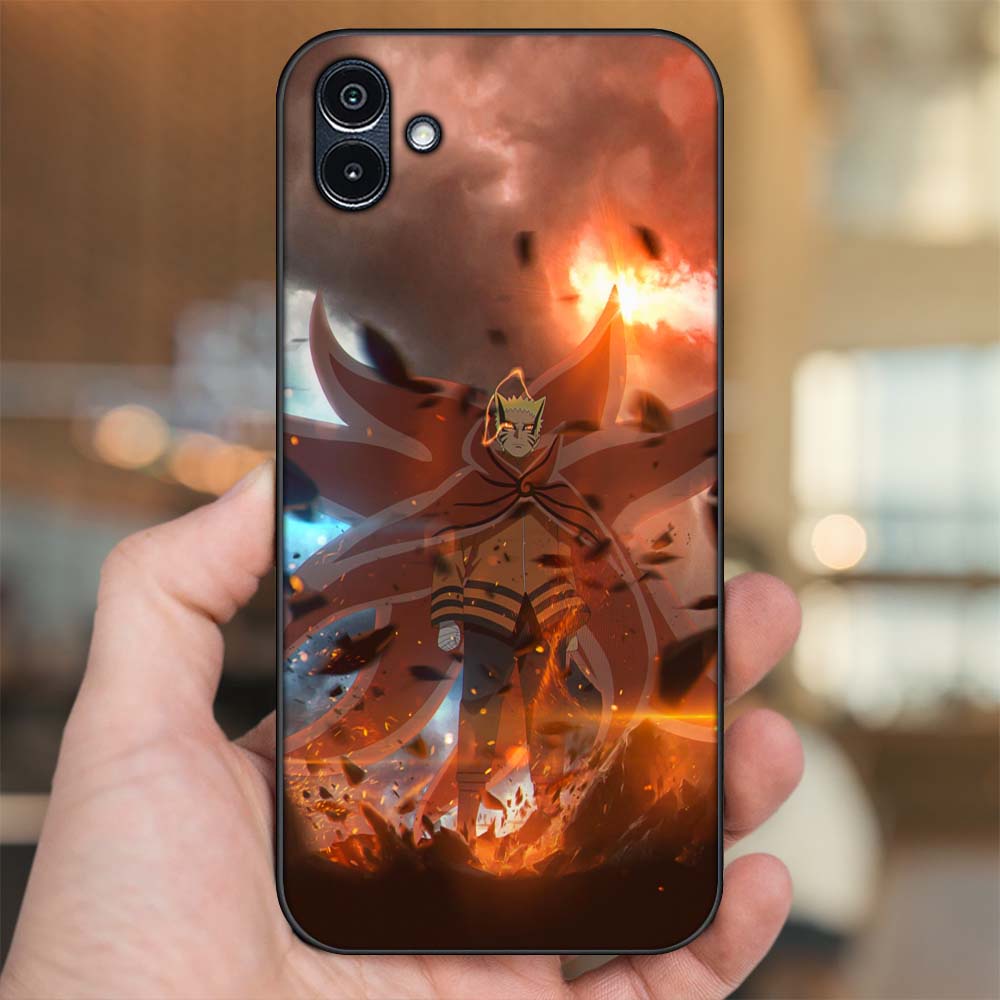 Ốp lưng Samsung A04 viền đen in hình Uzumaki Naruto