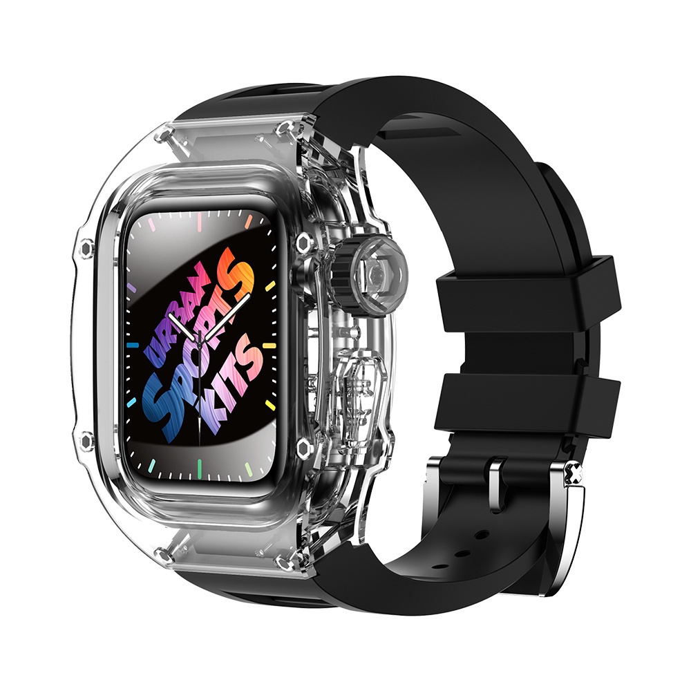 Dây Đeo Đồng Hồ Bằng Silicone Trong Suốt Cho iWatch Series 8 7 6 5 4 SE 45mm 44mm