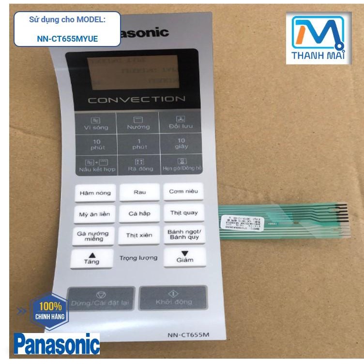 [Chính hãng] Phím bấm lò vi sóng Panasonic model NN-CT655MYUE