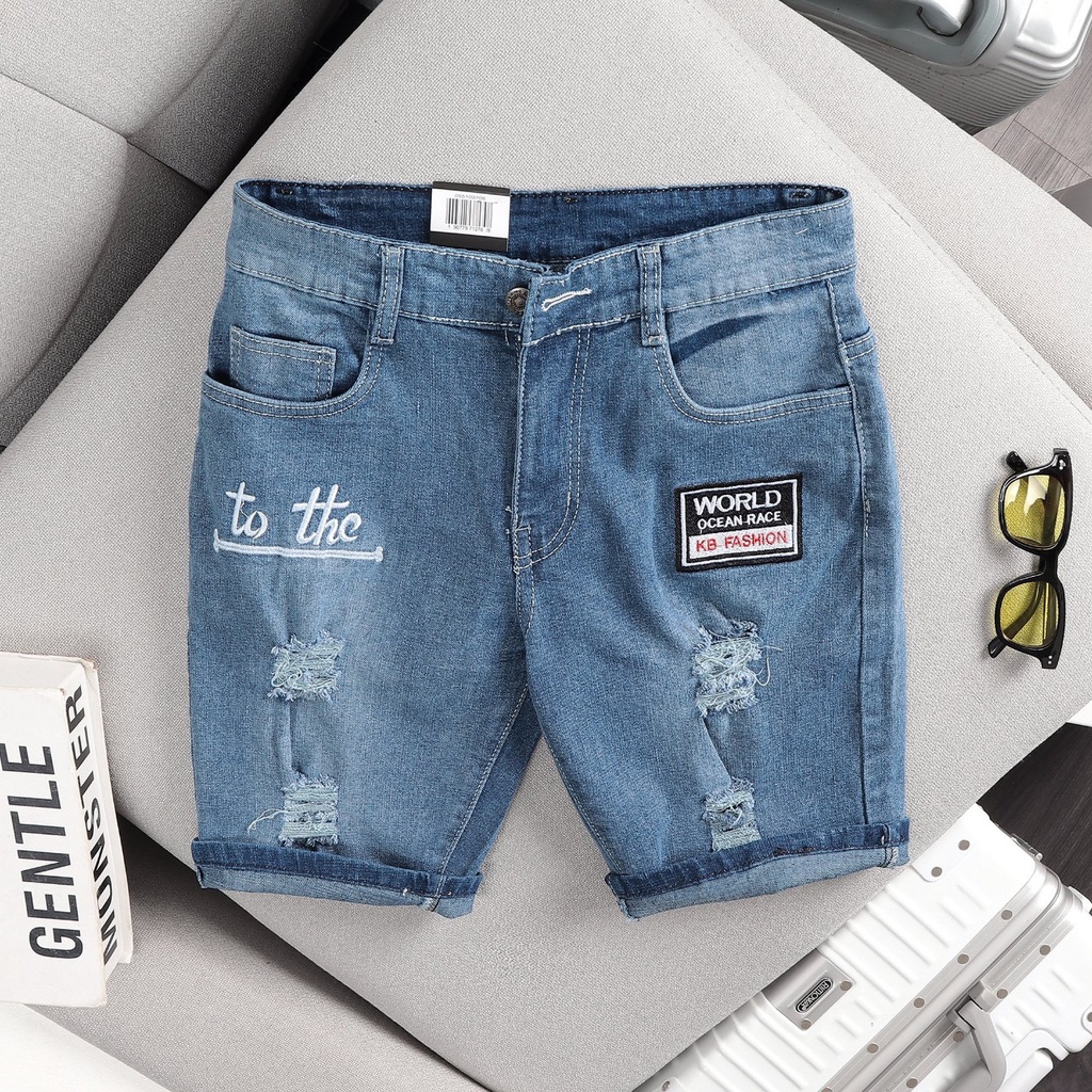 Quần Short Jean Nam chất liệu bò denim co giản nhiều mẫu mã đẹp chuẩn from dáng chuẩn size thời trang đẹp độc la mẫu mới