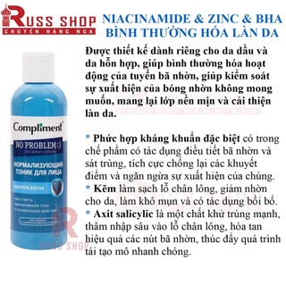 Toner Compliment No Problem Cho Da Nhờn Mụn
