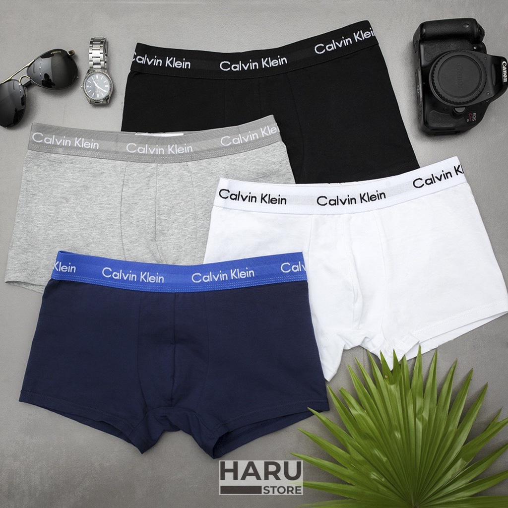 sịp xì đùi nam mềm mịn kháng khuẩn boxer nam thông hơi màu đen, xám, xanh