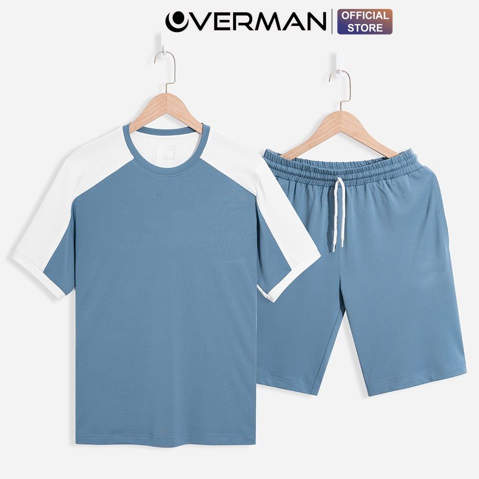 Bộ đồ nam thể thao nam mùa hè ngắn tay mặc nhà chất Poli cotton cao cấp co dãn 4 chiều  BO01 - Overman