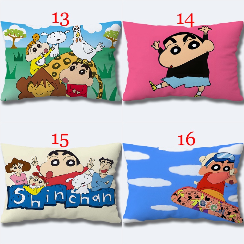 Vỏ Gối Polyeste Một Mặt In Hình Cậu Bé Bút Chì Shin-chan Dễ Thương Trang Trí Nhà Cửa