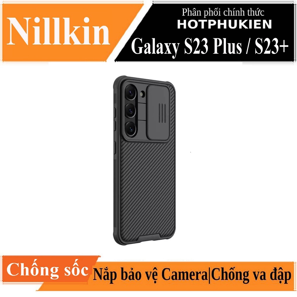 Ốp lưng chống sốc cho Samsung Galaxy S23 / S23 Plus bảo vệ Camera hiệu Nillkin Camshield Pro - hotphukien phân phối