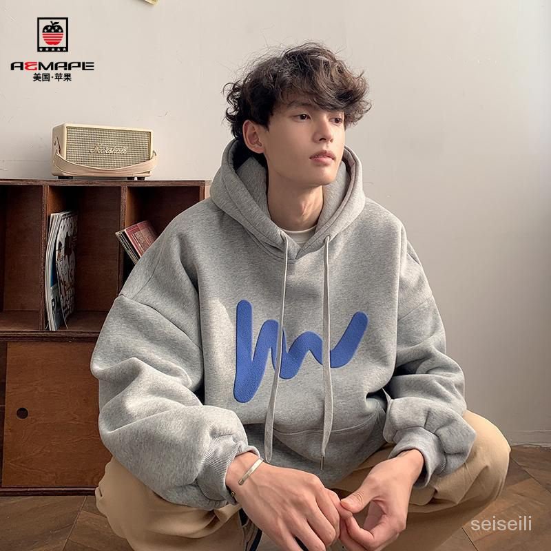 Áo Khoác Hoodie Dáng Rộng In Hình AEMAPE Màu Xanh Lá Đậm Phong Cách Nhật Bản Thời Trang Xuân Thu Cho Nam