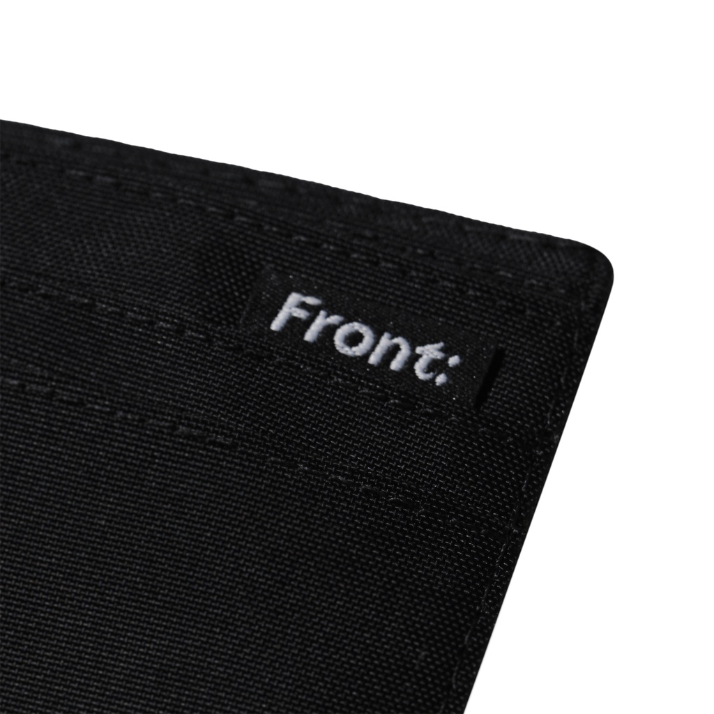 FRONT The Knight F Abundant Wallet D123 - BLACK ♟ Ví FRONT chất liệu Polyester