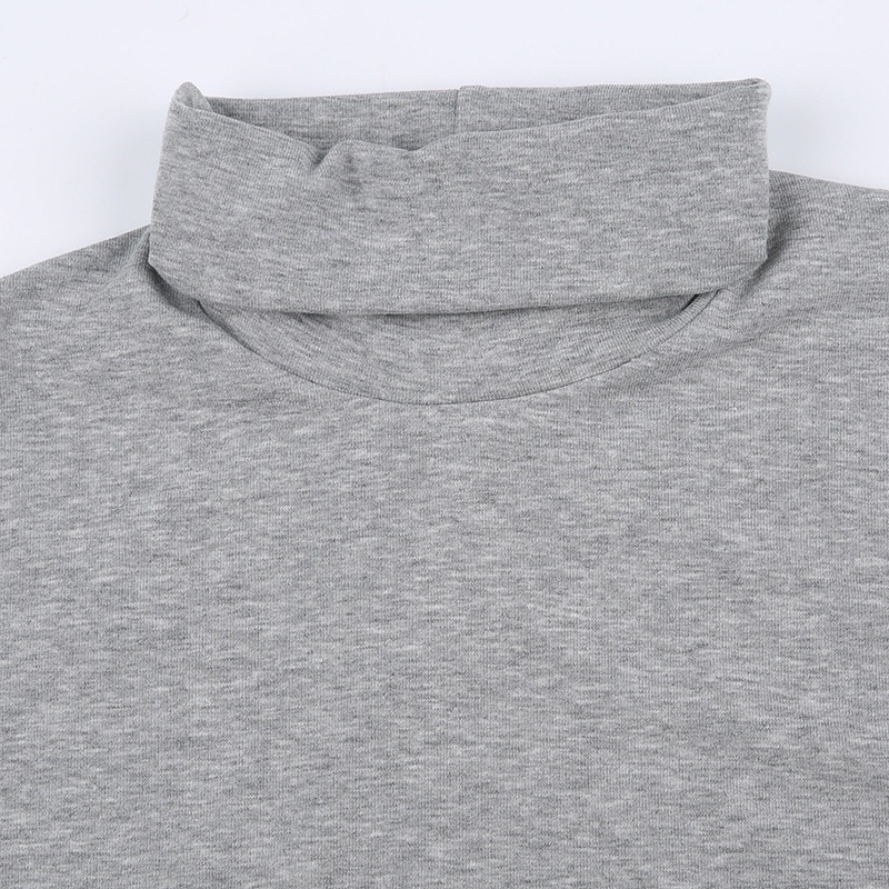 DUNEA Áo Len Tay Dài Cổ Chữ U Màu Sắc Đơn Giản Cho Nữ