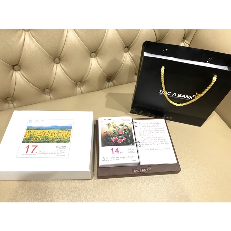 Lịch ngân hàng 2023, lịch bloc lịch bàn ngân hàng 2023 siêu dày dặn, bóng đẹp