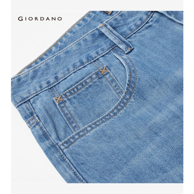 Quần denim GIORDANO 18113001 vải tencel nhẹ thời trang dành cho nam