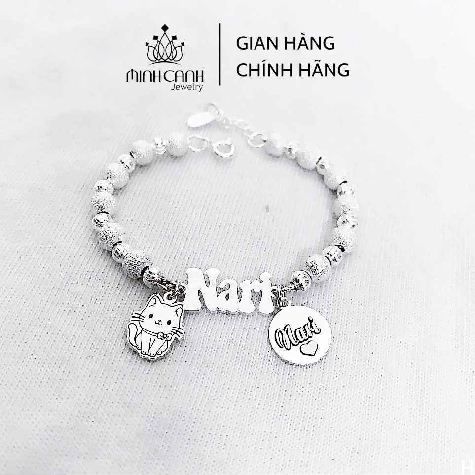 Lắc Bi Cát Mix Tên Và Con Giáp Cho Bé - Minh Canh Jewelry