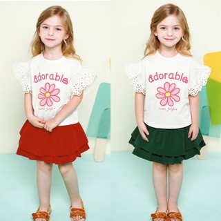 Set áo váy xuất Hàn bé gái 3-8y