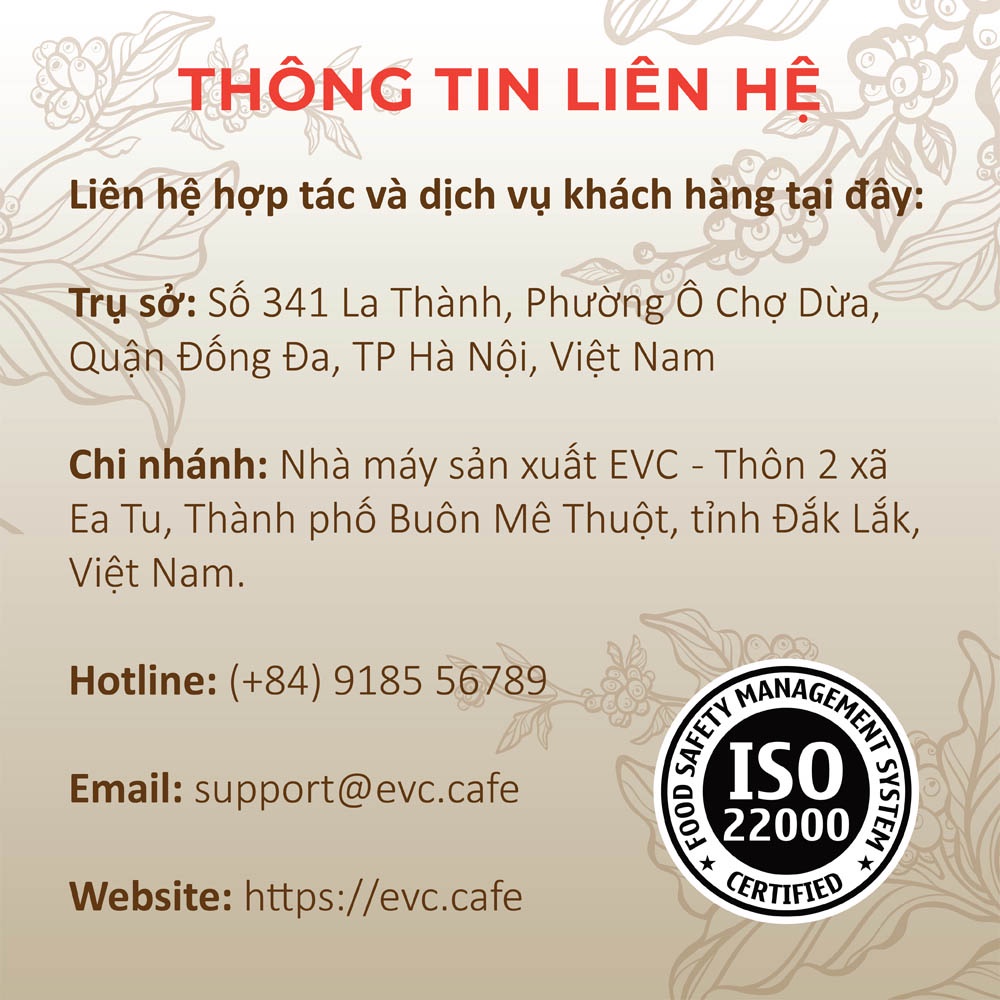 Cà Phê Gói Cà Phê Hòa Tan 3in1 Vị Đậm - EVC Brown Nature -