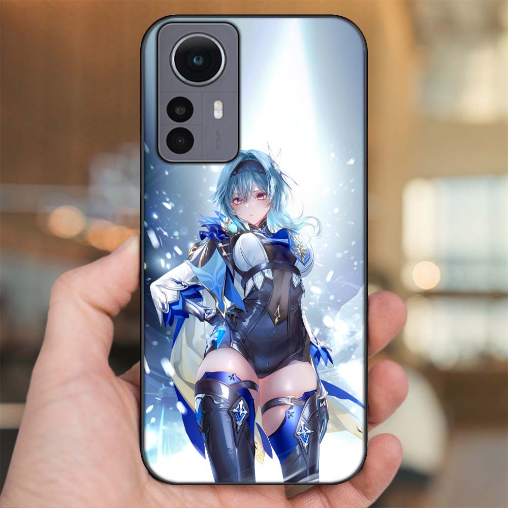 Ốp lưng Xiaomi 12 Pro 5G viền đen in hình Eula Genshin Impact